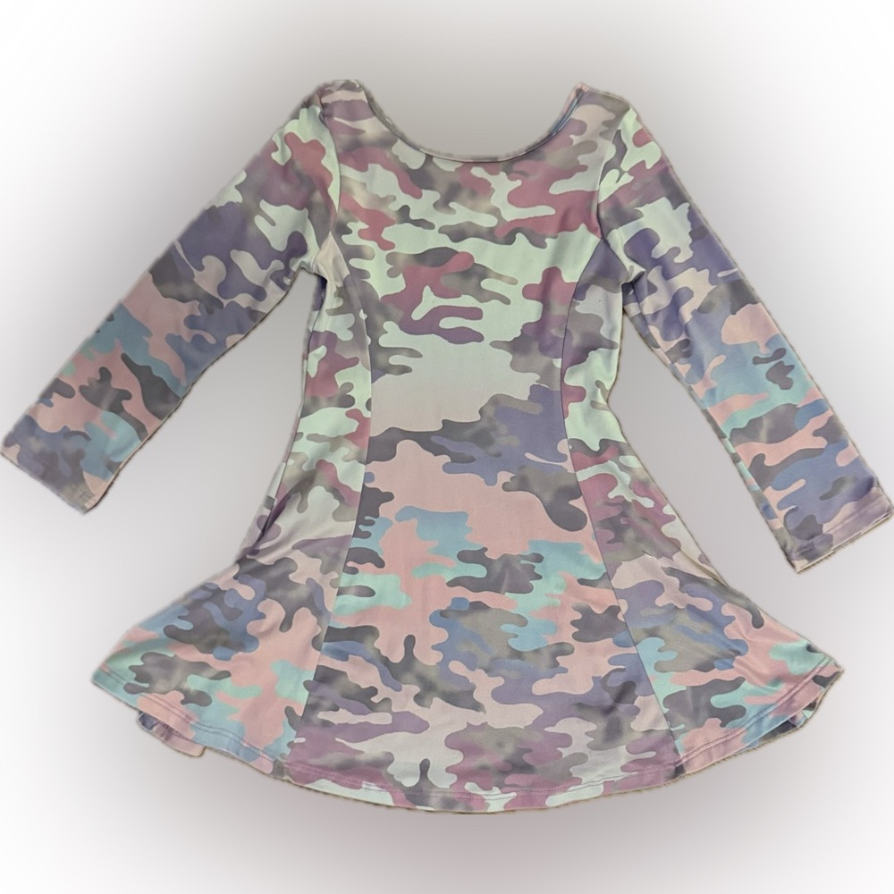 Social Butterfly Girls Dress in Pastel Camo size 5 like new condition - Picture 2 of 4